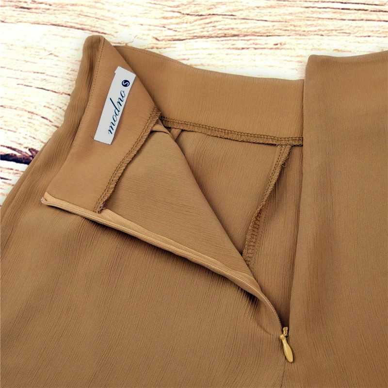 

Summer Women Solid Shorts Loose Casual Short Slim High Waist Zipper Back Irregular Skirt Shorts OL Clothes KNG88