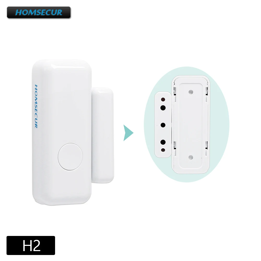 HOMSECUR 1Pcs H2 433MHz Wireless Door/Window Sensors For Home Security