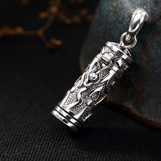 S925 серебро античный кулон ожерелье ювелирные изделия для мужчин и женщин ретро тайские серебряные ювелирные изделия remembrance подарок - Цвет камня: Pendant