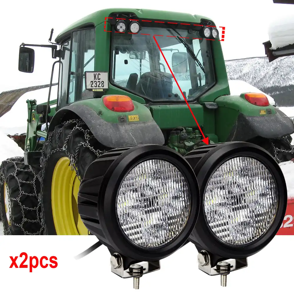 Pair Led Agriculture Tractor lights Oval 39W Flood beam For John Deere Case IH Massey Ferguson