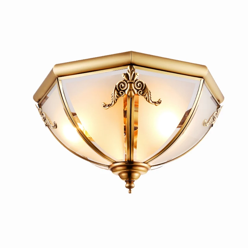 

All copper ceiling lamp American bedroom ceiling lighting balcony corridor lobby European style lamps small living ya7275