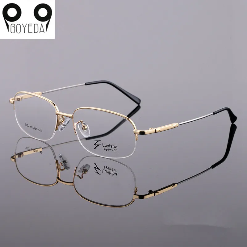 

BOYEDA New Fashion Women Men Titanium Glasses Frame Spectacle Frame Optics Prescription Eyewear Metal Female Eyeglasses