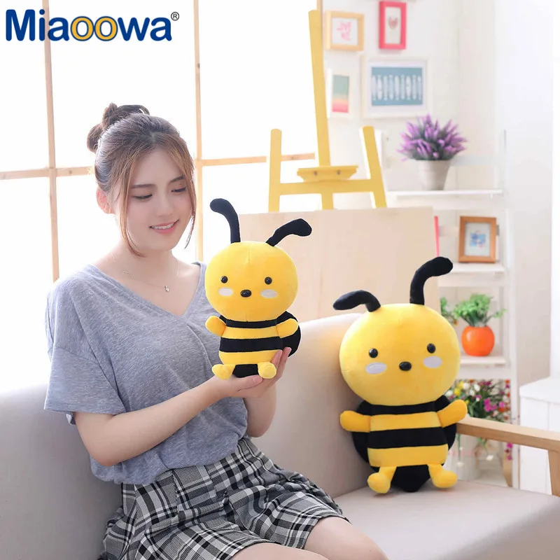 Miaoowa 20-30cm Kawaii Honeybee Plush Toy Cute Bee with Wings Stuffed Baby Dolls Lovely Toys for Children Appease Birthday Gift Miaoowa 20-30cm Kawaii Honeybee Plush Toy Cute Bee with Wings Stuffed Baby Dolls Lovely Toys for Children Appease Birthday Gift