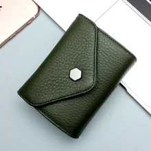 women’s genuine leather wallet card case fashion envelope handbag