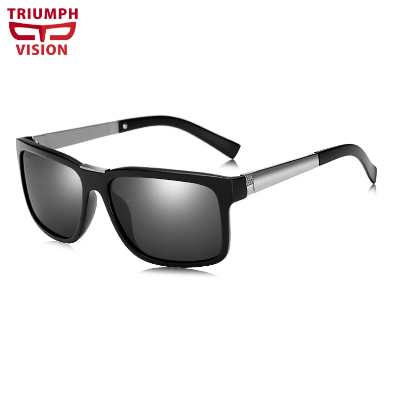 Мужские солнцезащитные очки TRIUMPH VISION высокого качества, поляризованные солнцезащитные очки для мужчин с крутым градиентом, УФ-блок, солнцезащитные очки Oculos de sol - Цвет линз: 001