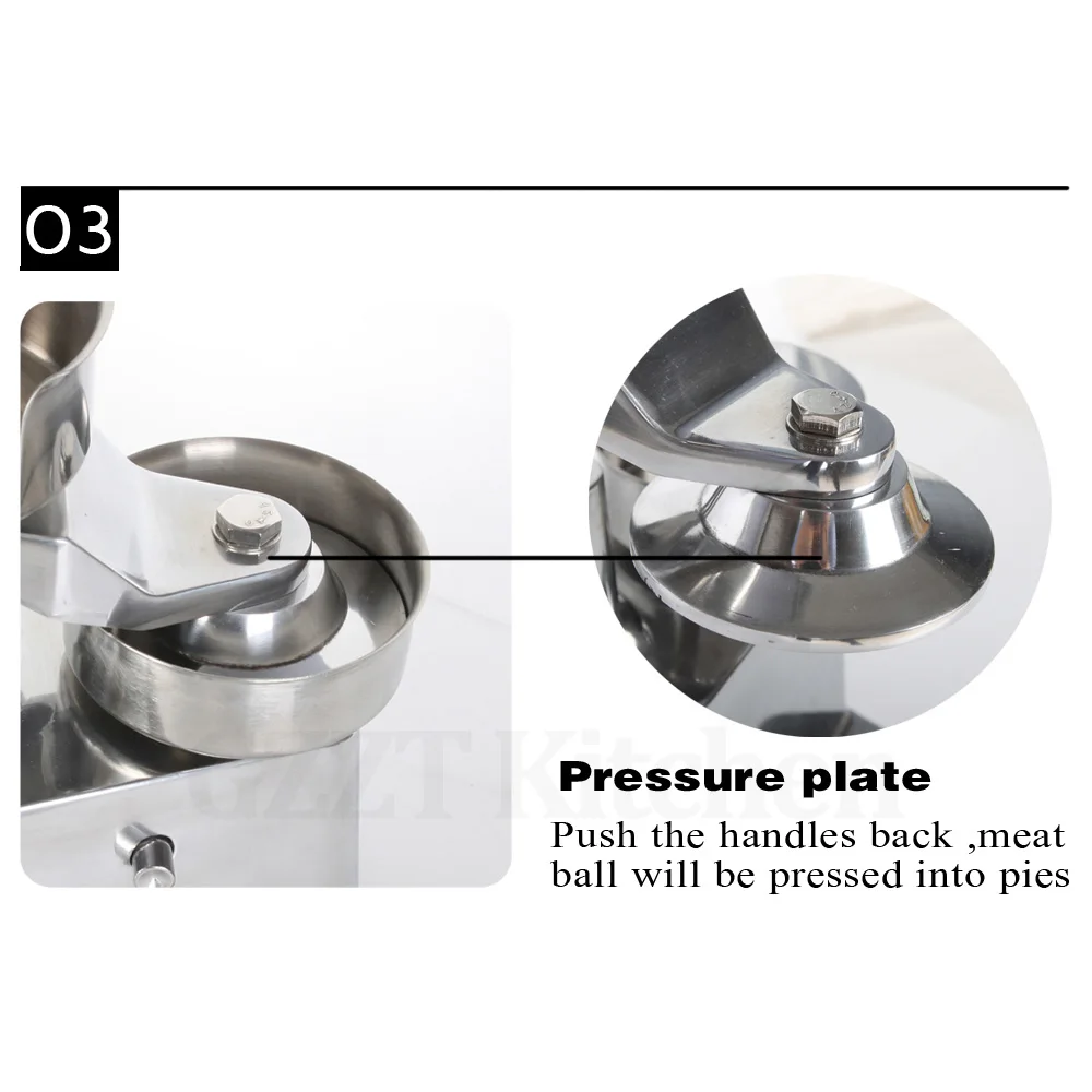 GZZT Manual Commercial Burger Press Mold AM10/AM13 Comercial Meat Aluminum Alloy Burger Press for Stuffed Burgers Kitchen Tool