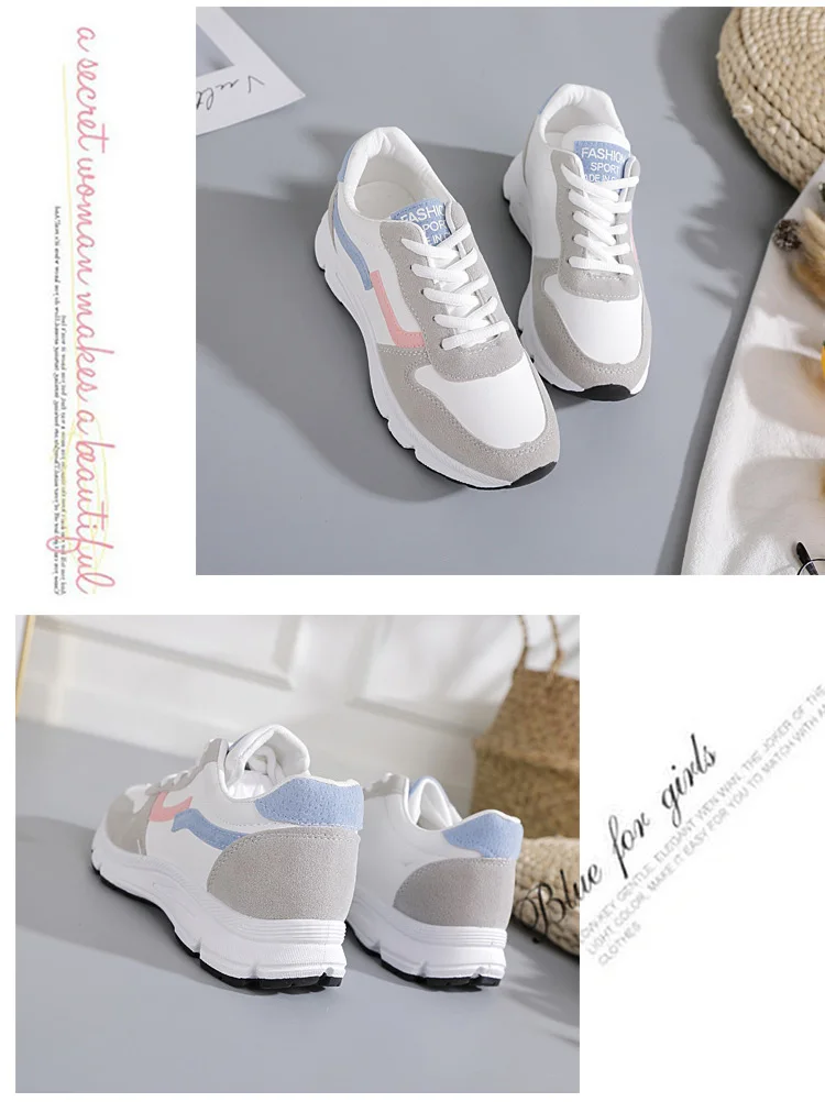 Модная повседневная обувь; женская летняя Удобная дышащая Белая обувь ...
