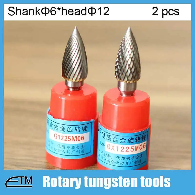 

2pcs dremel Rotary tool heart arrow shape tungsten twist drill bit for metal wood stone bone drilling shank 6mm head 12mm DT077