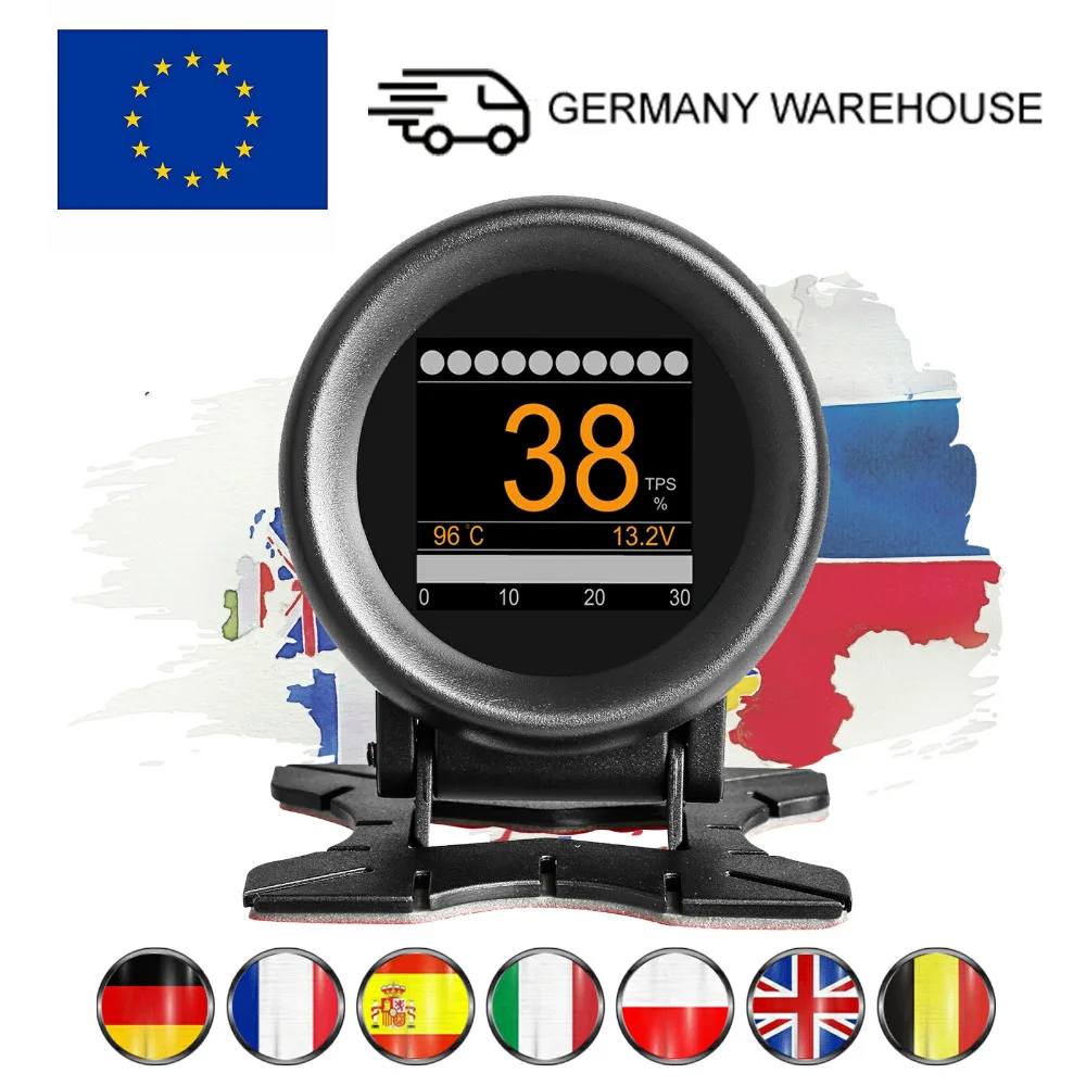 

AUTOOL X60 HUD OBD2 Speedmeter Tachometer Water Oil Temperature Pressure Gauge Mileage Auto Scanner European 7 Days Deliver