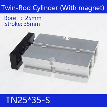 

TN25*35-S Free shipping 25mm Bore 35mm Stroke Compact Air Cylinders TN25X35-S Dual Action Air Pneumatic Cylinder