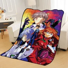 Custom Neon Genesis Evangelion Blankets for beds throw blanket soft blanket summer blanket anime blanket travel blanket