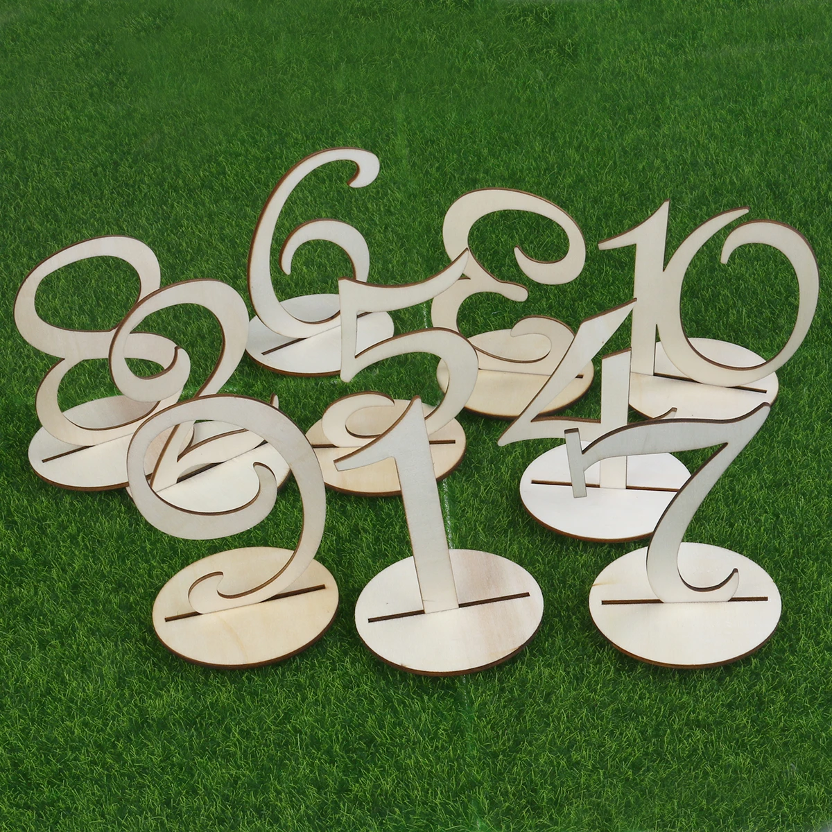 Download Number 1 40 Wooden Wedding Table Numbers Cards With Holder Base for Event Party Wedding ...
