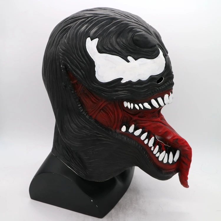 The Venom Cosplay Black Venom Mask Spider-Man Venomous Guardian Latex Mask Unisex Chrismas Halloween Purim Party Cosplay