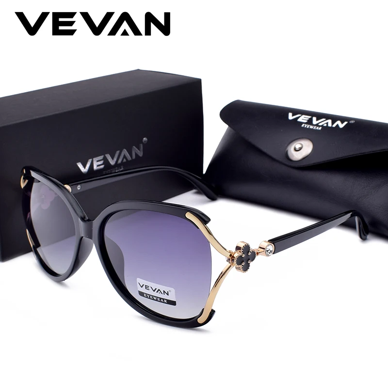 VEVAN, высокое качество, поляризационные солнцезащитные очки, женские, фирменный дизайн, UV400, градиентные, солнцезащитные очки, модные, солнцезащитные очки, oculos, с коробкой