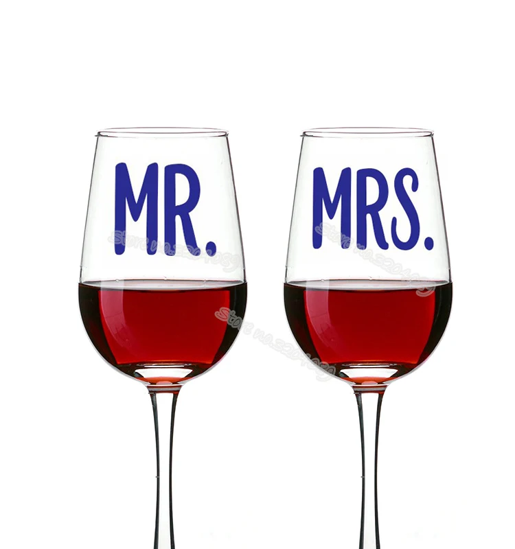 10 шт. Mr &amp шт Mrs/комплект винно Стекло наклейки Свадебные тостов вечерние