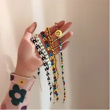 Японская подвеска с надписью на корейском языке, цветные рисовые бусы, ручная работа, цветочный воротник, женское ожерелье,, богемные великолепные ювелирные изделия в этническом стиле