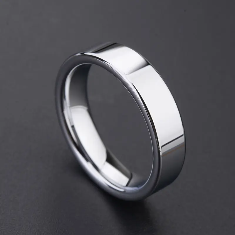 

Silver Tones White Tungsten Couples Band Ring for Woman Man for Engagement Rings 4mm/6mm Width Scratch Proof