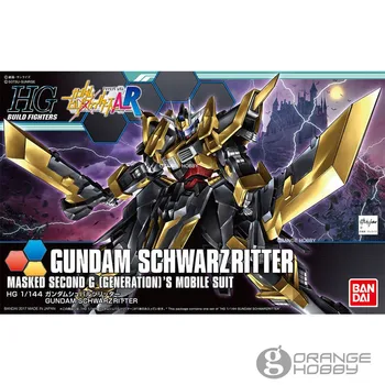 

OHS Bandai HG Build Fighters 055 1/144 Schwarzritter Gundam Masked Second G Mobile Suit Assembly Model Kits