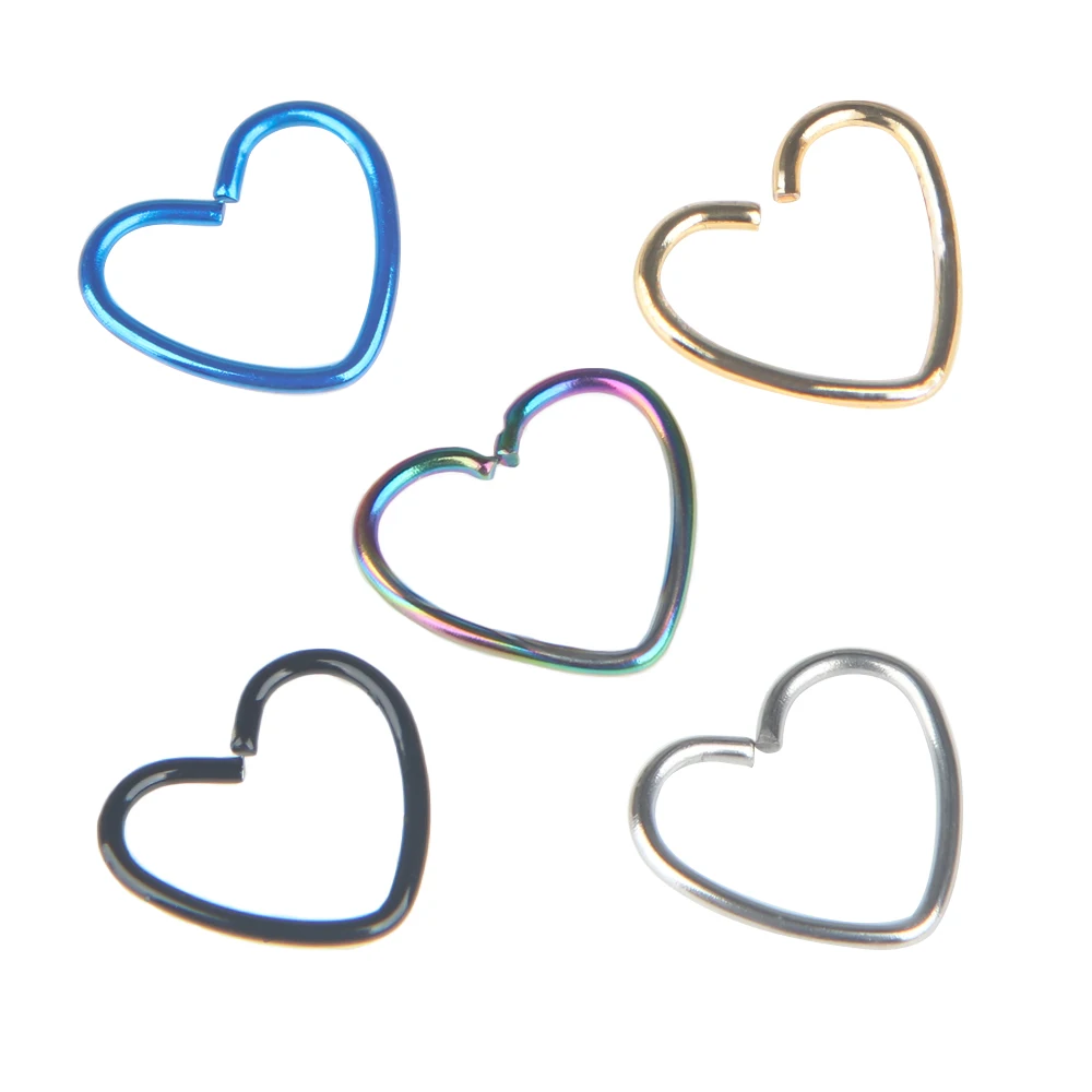Body Jewelry Surgical Steel Daith Heart Cartilage Tragus Piercings Hoop Lip Nose Rings Orbital Ear Stud Helix Jewelry 10*0.8 mm piercing jewelry,nose rings,body piercing jewelry,body jewelry,nose studs