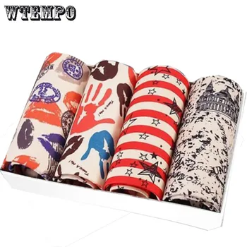 

4pcs/Lot Brand Sexy Gradient Mens Underwear U Convex Pouch Shorts Boxer Underpants Male Soft Breathable Panties Gay Slip Boxers