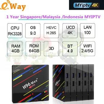 

H96 MAX+ Android 9.0 TV Box Support 1 Year IPTV Subscription MYIPTV 4K Malaysia Singapore Indonesia 2.4G/5G WiFi IPTV Player