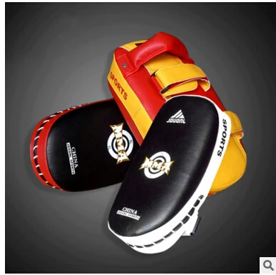 

High Quality Muay Thai Kick Boxing Training Shield Curve Pads Punch MMA Foot Target ISP