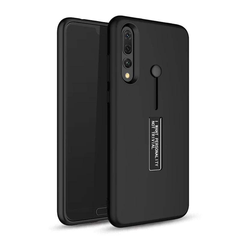 500 шт Броня Гибридный ТПУ+ PC защитный ударопрочный чехол для huawei Nova 4 Y9 Y7 Y6 Y5 P Smart Honor 8X10 кольцо для пальца чехол-подставка