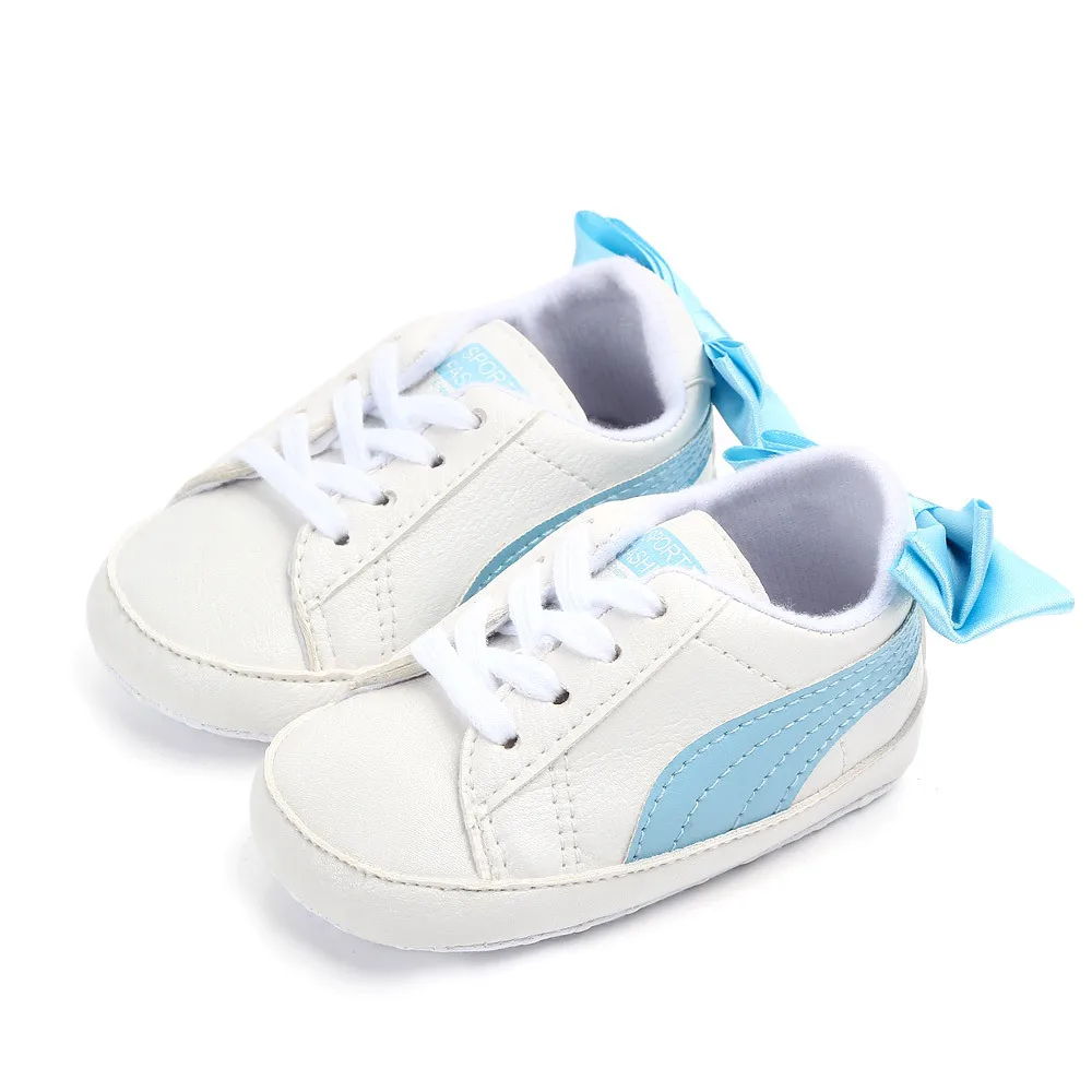 New Newborn Toddler Infant Baby Girl Boy Soft Sole Pu leather Crib Shoes Sneaker Prewalker Little white Baby Shoes 0-18M