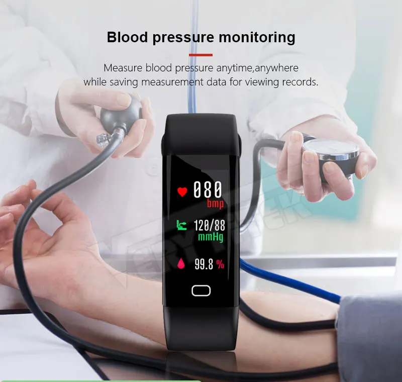 VERYFiTEK V4 Водонепроницаемый умный фитнес-трекер цветной экран монитор сердечного ритма часы Смарт-браслет для IOS Android