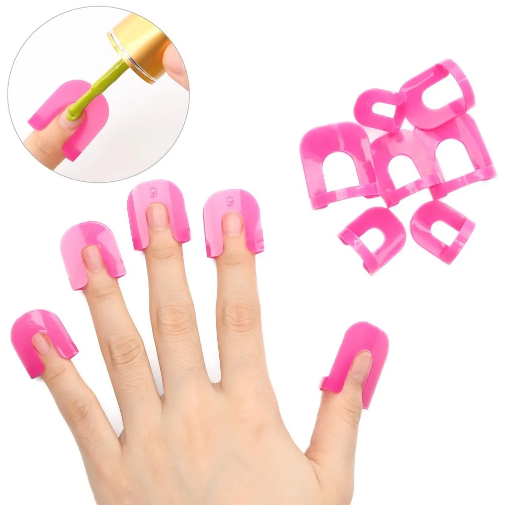 Makartt 26pcs/pack Creative Spill Resistant Manicure Finger Cover Nail