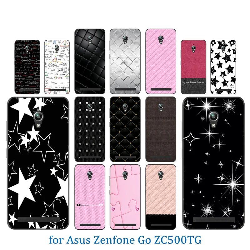 Мягкий силиконовый чехол для Asus Zenfone Go ZC500TG с красочным рисунком ZC ZC500 500 500TG