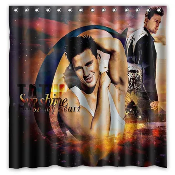 

Channing Tatum Waterproof Shower Curtain Custom Polyester Bathroom Curtains Cortina Ducha With Hooks 71*71 inch Drop Shipping