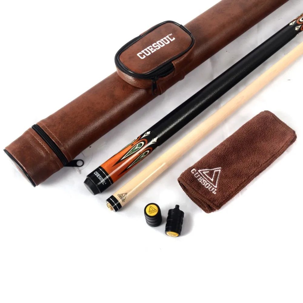 

CUESOUL Pool Cue With Case,Cue Clean Towel,Cue Joint Protector ,Pool Cue Stick Billiard Cue with 13mm Cue Tips