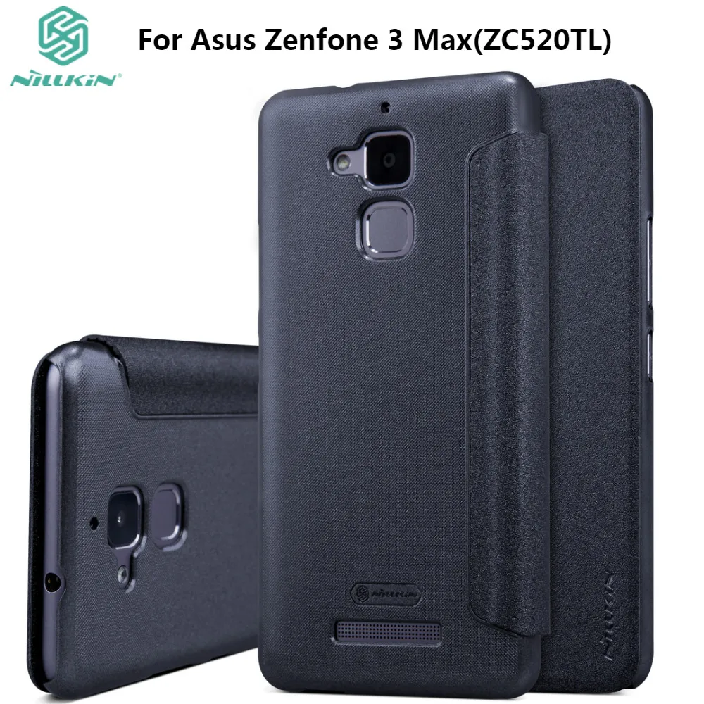 Чехол для Asus Zenfone 3 Max, 5,2 дюймов, NILLKIN, блестящий, из искусственной кожи чехол, откидная крышка для Asus Zenfone 3 Max Zc520tl, чехол для телефона