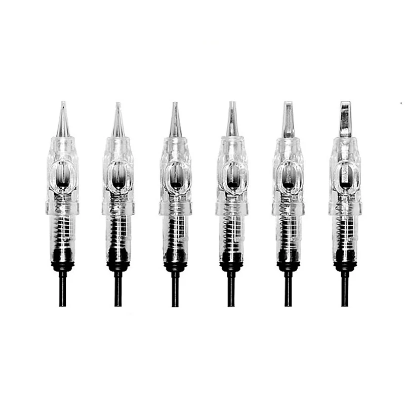 

40pcs 1RL 3RL 5RL 7RL 5F 7F Permanent Makeup Needles for Nouveau Contour Machine Pen 600D-G Agulhas Easy Click Tattoo Cartridge