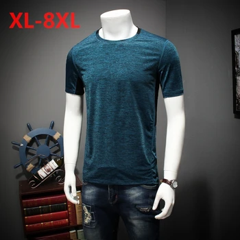 

10XL 9XL 8XL 7X 6XL 5XL Men's T Shirt Casual Patchwork Short Sleeve T Shirt Mens Clothing Trend Casual Slim Fit Hip-Hop Top Tees