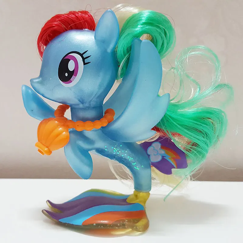 My Little Pony пластиковая игрушка Русалка Сумеречная Искорка Радуга Дэш Пинки Пай аниме куклы игрушки для детей подарок - Цвет: 1