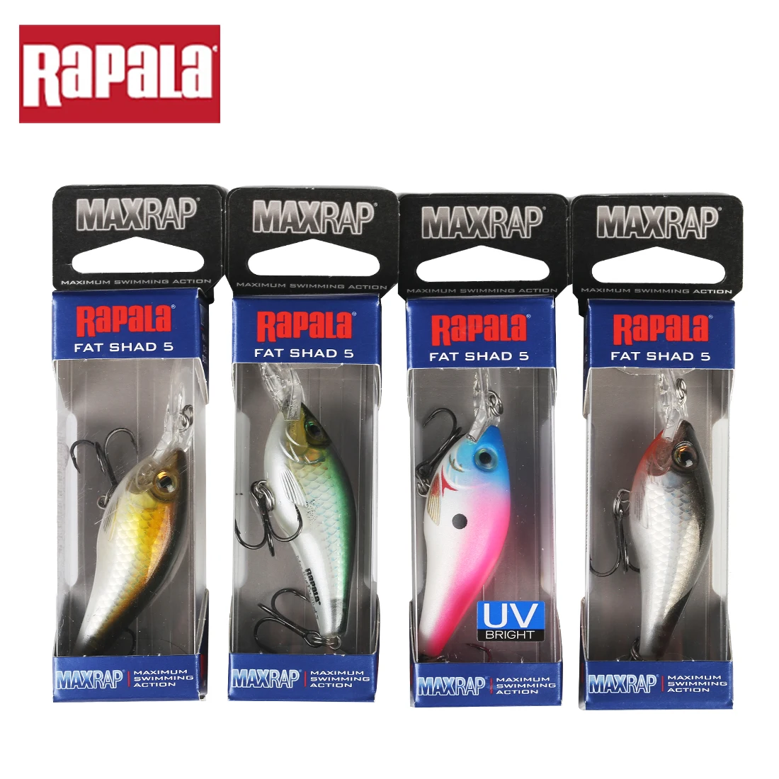 Рыболовная приманка Rapala MAXRAP FAT SHAD MXRFS05 50 мм 8 г глубина 2 4 3 6 м гольян жесткая с 3d