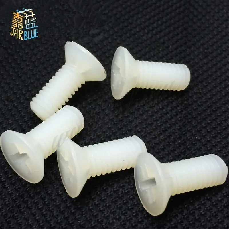 ; Length: 16mm Size: M8 10PCS Jimin/_DIN965 ISO7046 GB819 JISB1111F 100PCS M2.5 50pcs M3 M4 10PCS M5 M6 M8 M10 Flat head Phillips Screws Nylon Plastic Screw -