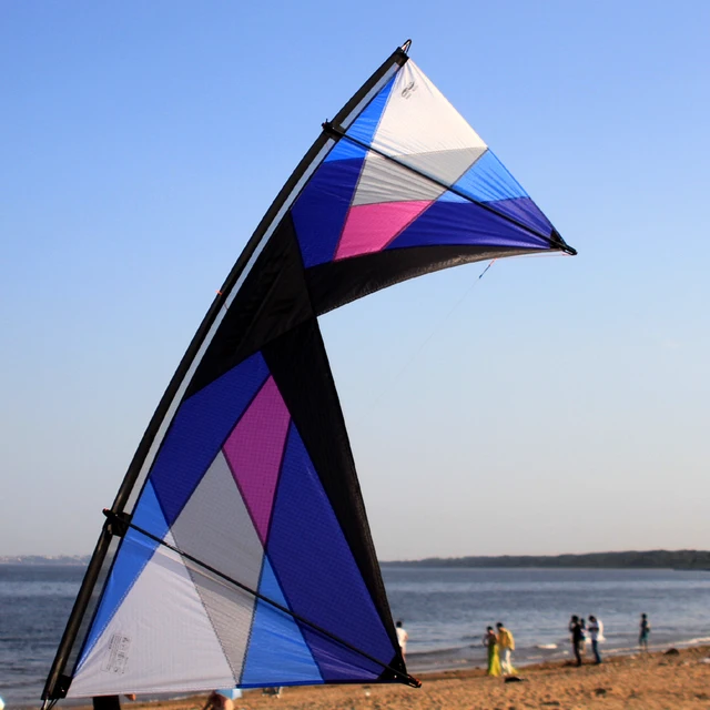 Best price at $120 Cheap Blue Color 7.5ft Quad Line Stunt Kite Outdoor Stunt Sport Beach Ventless For Beginners