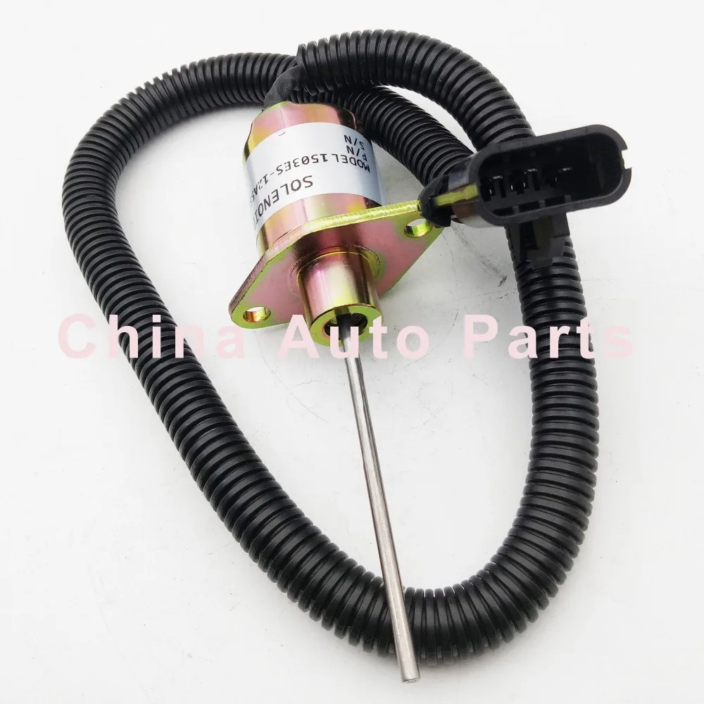 New Fuel Shutoff Solenoid for Kubota 05 06 series 25 38109 06 12 Volt