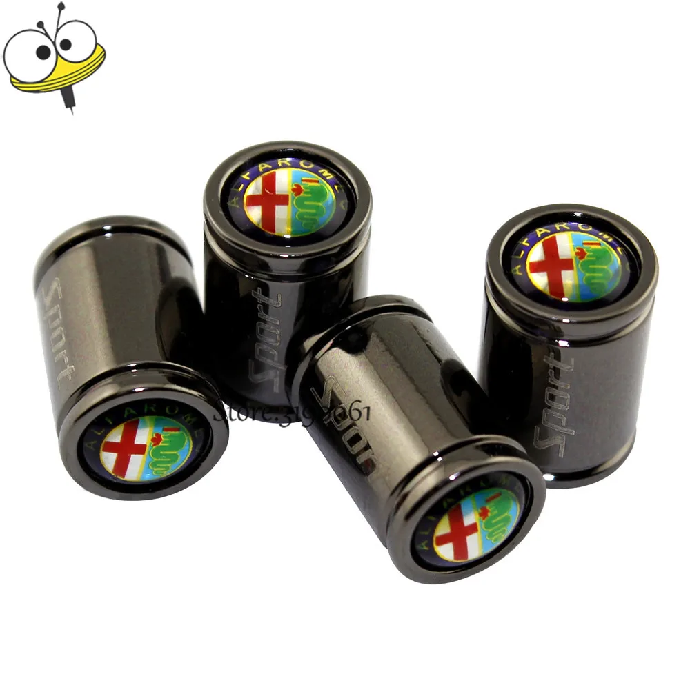 4 Pcs/set Car Styling Accessories Auto Tire Valve Caps For Alfa Romeo
