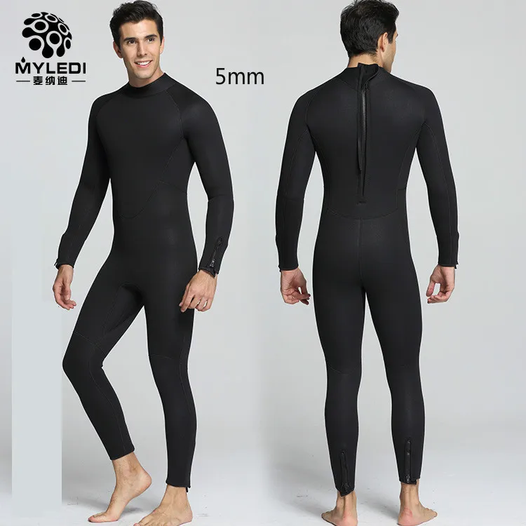 5 mm SBR full black long waterproofing and warm diving suit surfersin