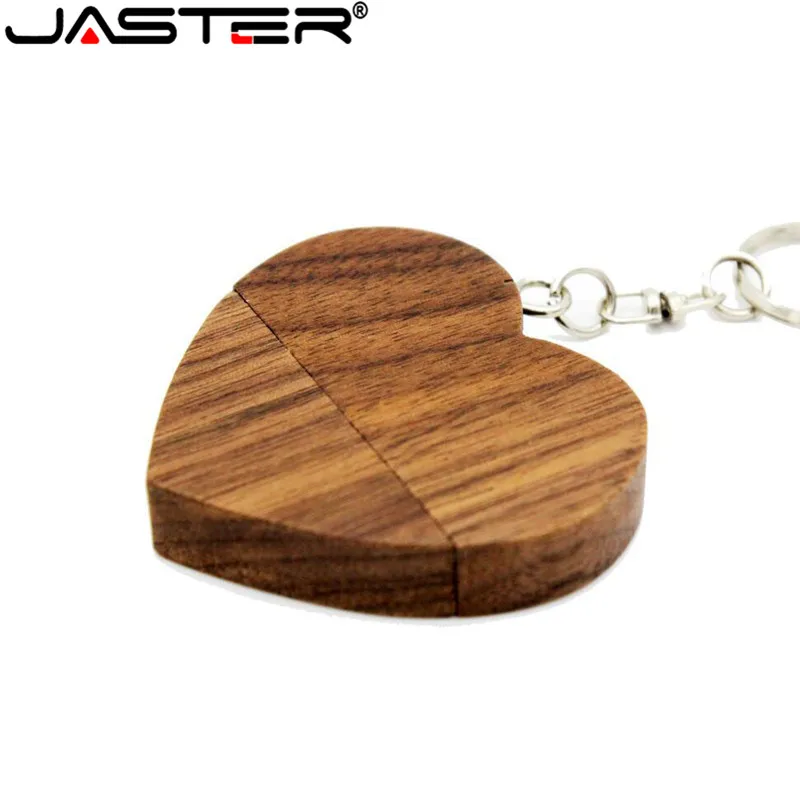 JASTER(10 шт бесплатный логотип) деревянная любовь сердце usb флэш-накопитель сердца с брелком Флешка 4 ГБ 8 ГБ 16 ГБ 32 ГБ 64 ГБ логотип клиента