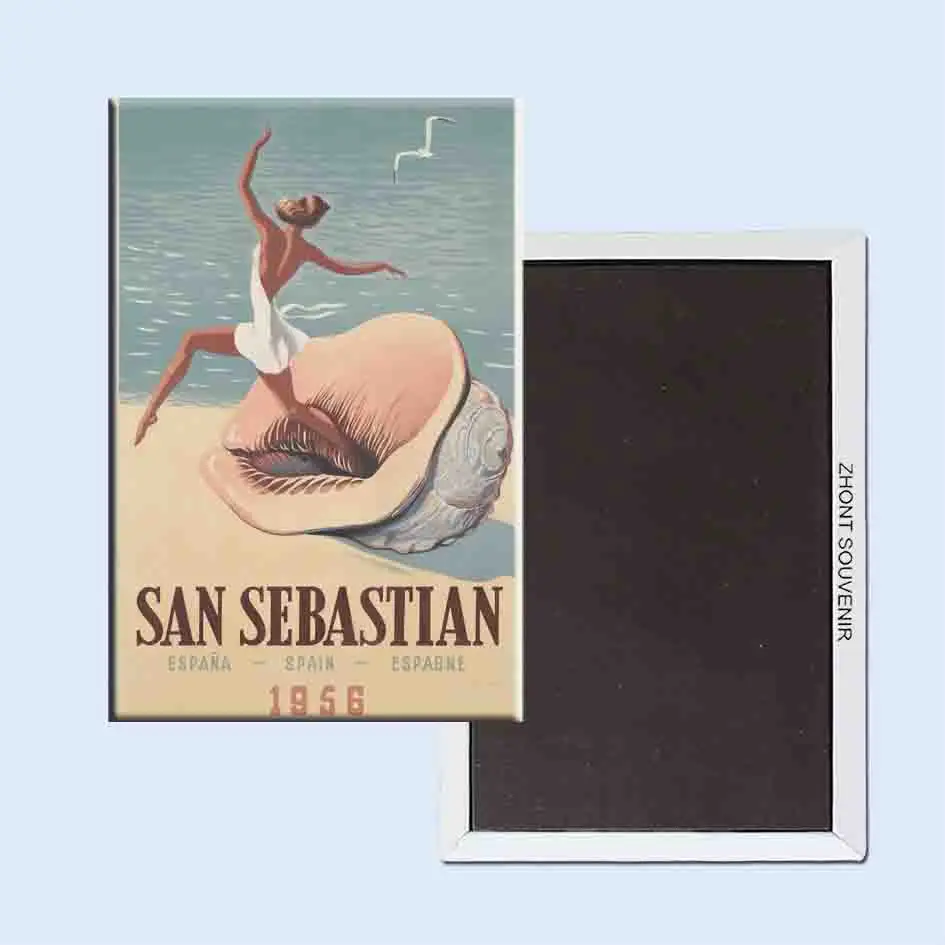 

Spain San Sebastian advertising posters 24030 Retro nostalgia fridge magnets