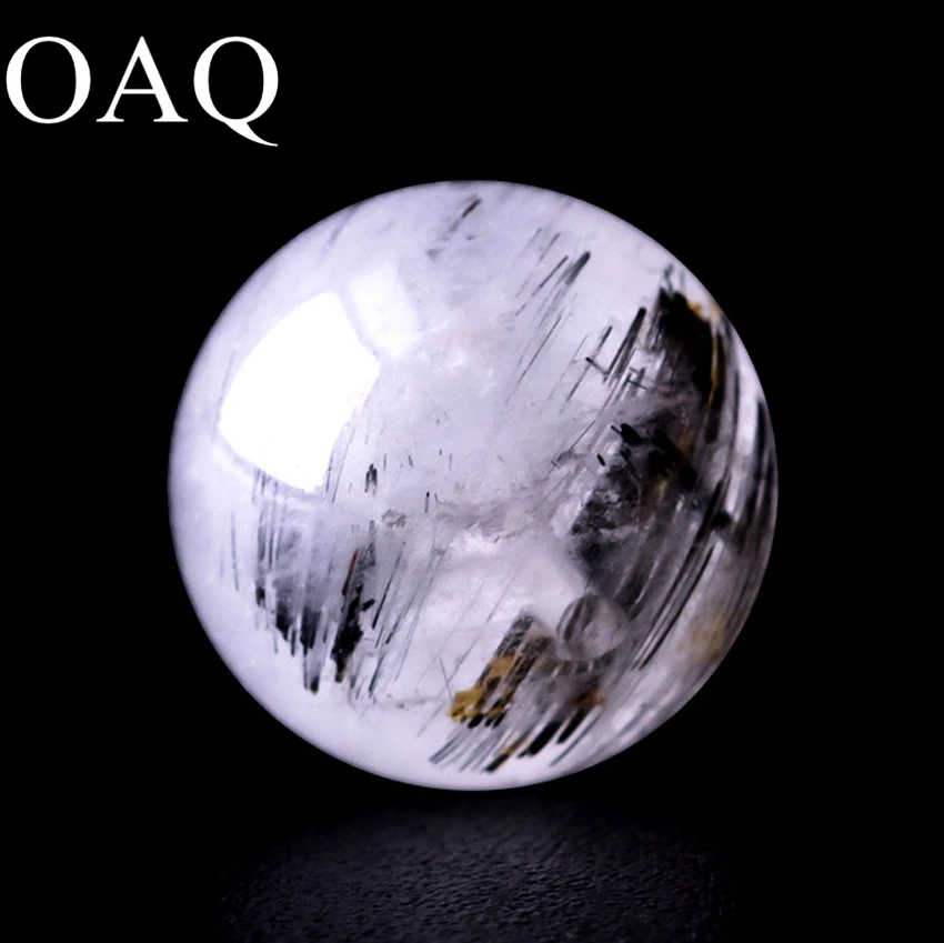 

Black Quartz Rutilated Crystal Beads Natural Stones To Making Jewelry 6-12mm Beading Craft Wholesale DIY