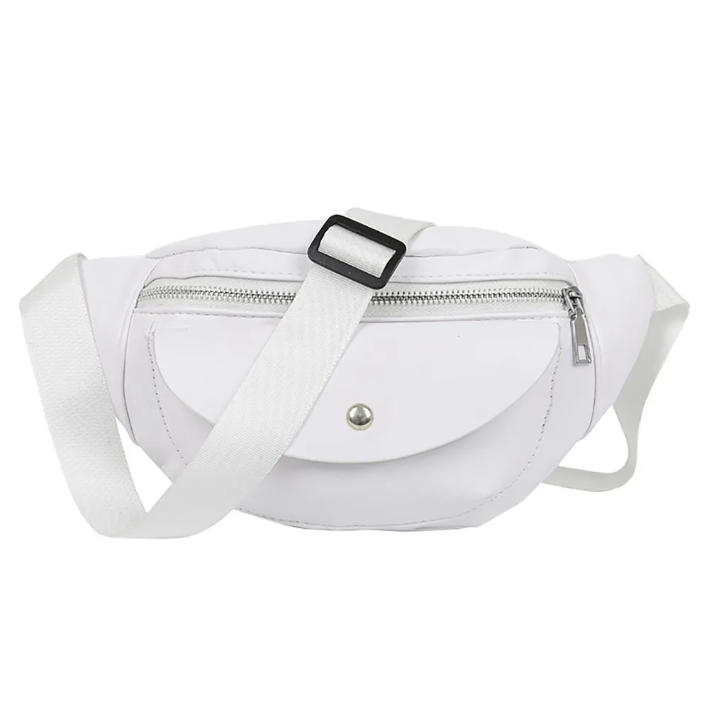 Модная поясная сумка унисекс, спортивная водонепроницаемая женская сумка через плечо, Повседневная Женская нагрудная сумка на молнии, marsupio donna - Цвет: White
