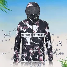 Брендовая уличная весна осень Drawstring 3d печатная ручная работа мужская куртка из дышащей ткани ветровка тонкие пальто с капюшоном