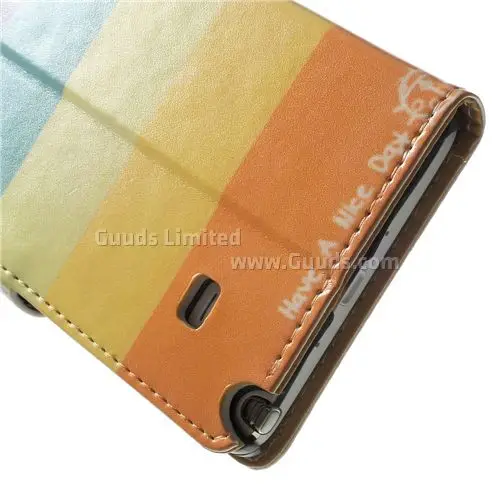 Rainbow Leather Flip Cover for Samsung Galaxy Note 4 N910