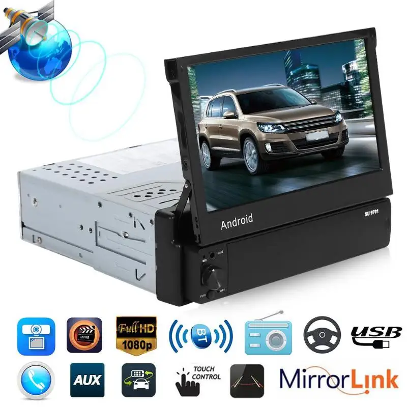SU 9701 Android автомобильный стерео MP5 плеер gps Bluetooth Навигация USB радио приемник